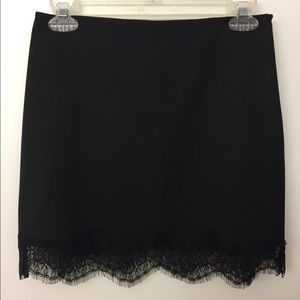 Zara Lace Bottom Black Skirt, Size XS